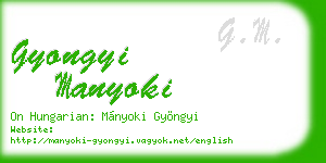 gyongyi manyoki business card